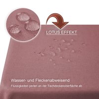 Tischdecke Leinenoptik 90x90 cm eckig beschichtet wasserabweisend Lotuseffekt schmutzabweisend